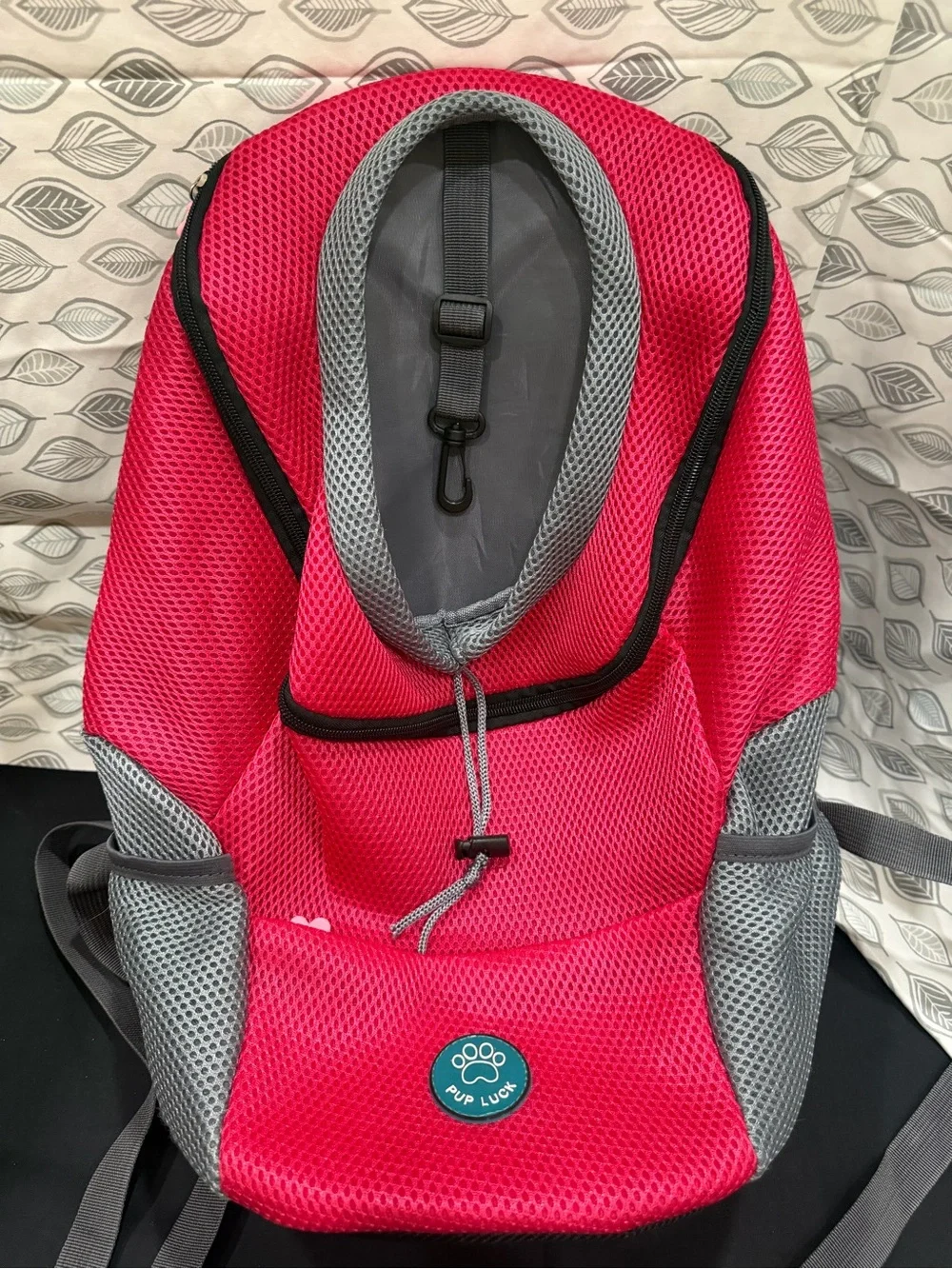 Pink & Gray Small Pet Carrier Backpack